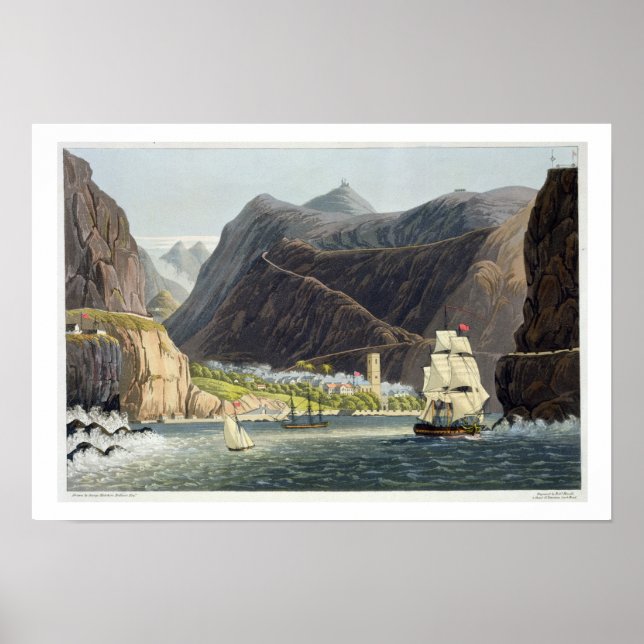 Vägarna St Helena, graverade av Robert Havell ( Poster (Framsidan)