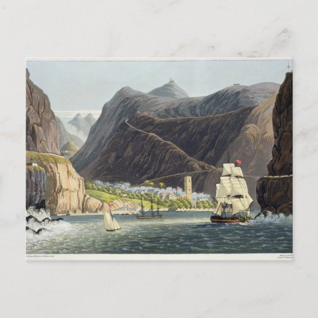 Vägarna St Helena, graverade av Robert Havell ( Vykort (Framsida)