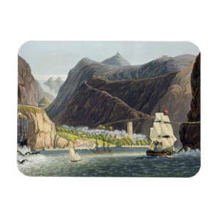 Vägarna, St Helena som inristas av Robert Havell  Magnet