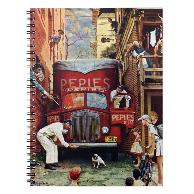 Vägblock av Norman Rockwell Anteckningsbok (Framsidan)