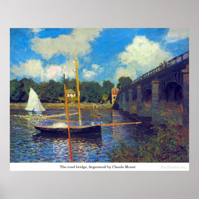 Vägbron i Argentina av Claude Monet Poster (Framsidan)