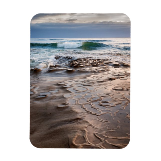 Vågbrytning på stranden, Kalifornien Magnet (Vertikal)