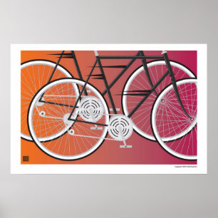 Vägcyklar - Skriv ut Poster