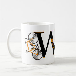 Vägcykling brev namn kaffemugg