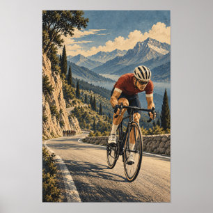 Vägcykling Väggkonst – Alpin Landsvägslopp