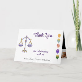 Vågen 1-års födelsedags guld & foto tackkort