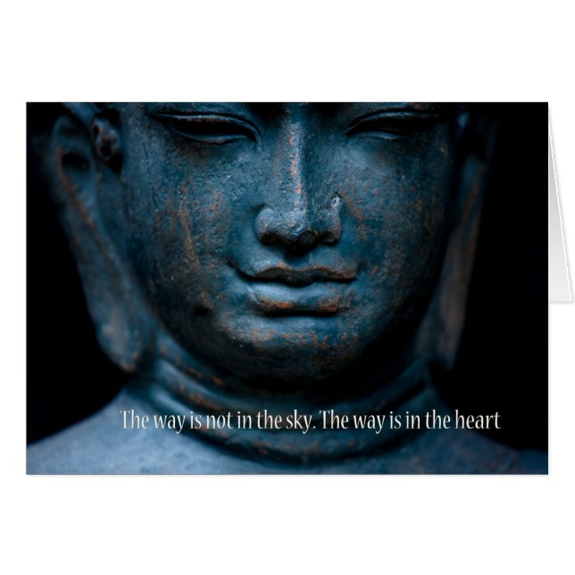 Vägen är inte i himlar, vägen ligger i hjärtat hälsningskort (Framsidan Horizontal)