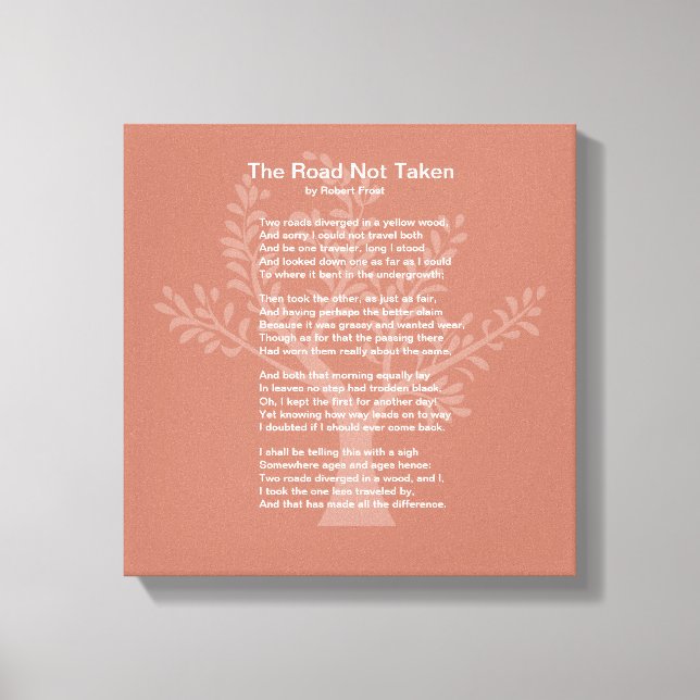 Vägen är inte tagen. canvastryck (Framsida)