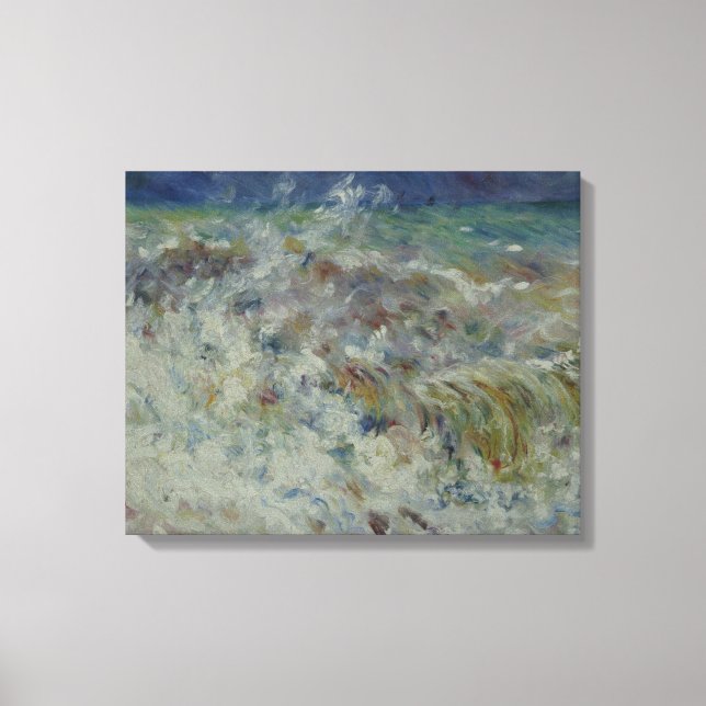 Vågen av Pierre-Auguste Renoir Canvastryck (Framsida)
