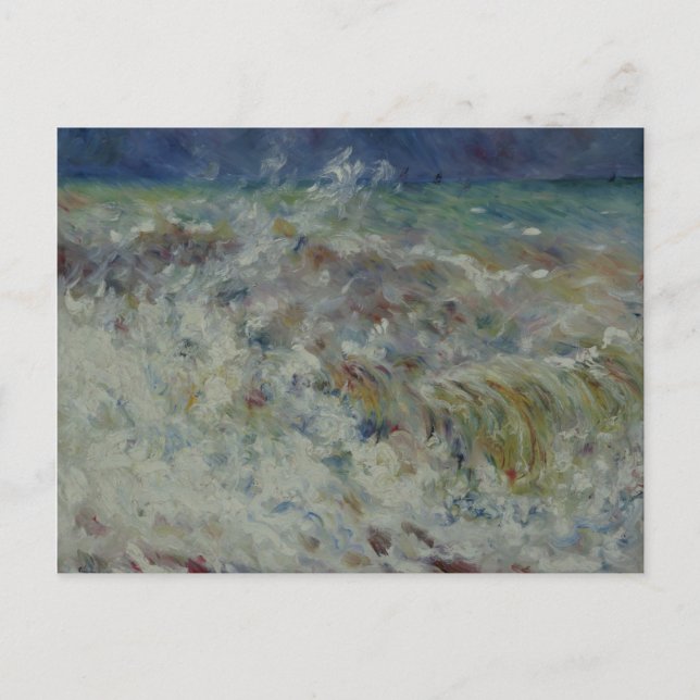 Vågen av Pierre-Auguste Renoir Vykort (Framsida)