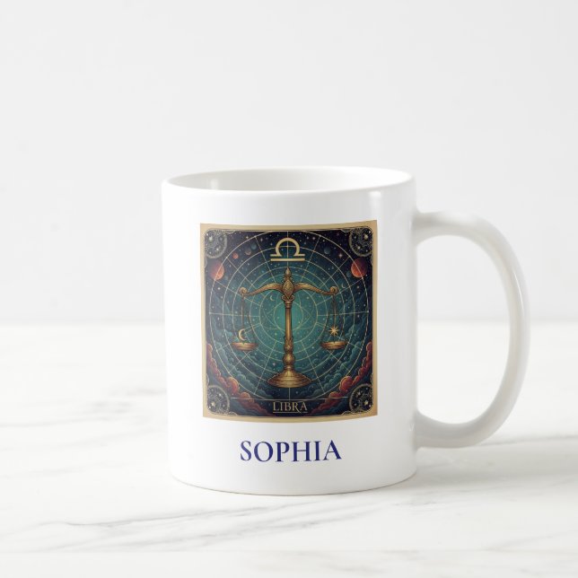 Vågen Blå Celestiala Zodiaken Kaffemugg (Höger)