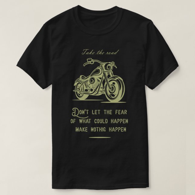 Vägen, en motorcykelkonstruktion. t shirt (Design framsida)