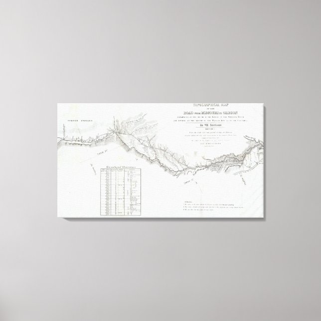 Vägen från Missouri till Oregon Canvastryck (Framsida)