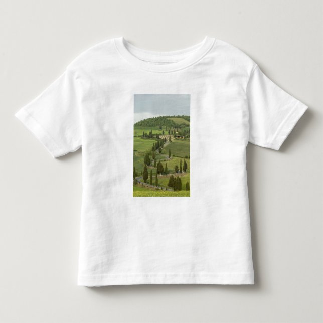 Vägen från Pienza till Montepulciano. T-shirt (Framsida)