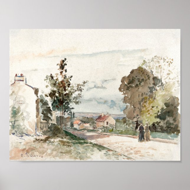 Vägen från Versailles | Camille Pissarro Poster (Framsidan)