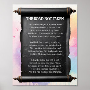 Vägen har inte tagits - Robert Frost Poster
