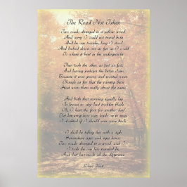 Vägen har inte tagits - Robert Frost Poster
