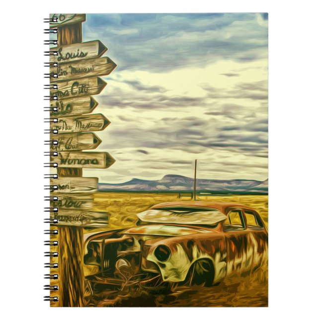 VÄGEN I USA 66 - DE MEST BERÖMD VÄGARNA I USA ANTECKNINGSBOK (Framsidan)