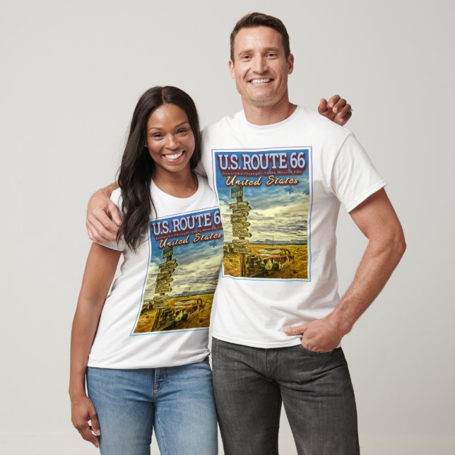 VÄGEN I USA 66 - DE MEST BERÖMD VÄGARNA I USA T SHIRT (Unisex)
