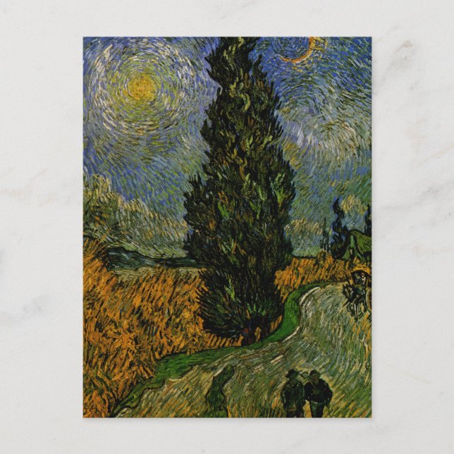 Vägen land i Provence - Van Gogh Vykort (Framsida)