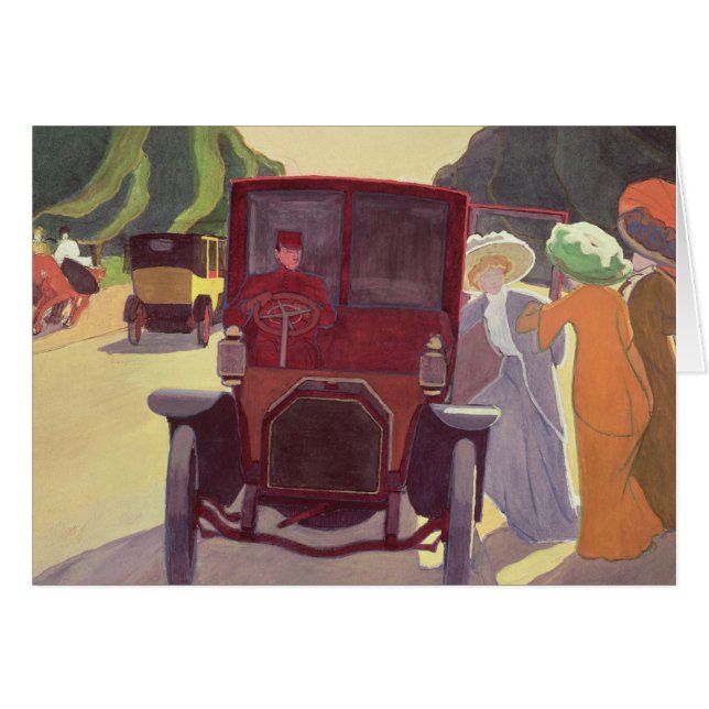 Vägen med Acacias, 1908 Hälsningskort (Framsidan Horizontal)