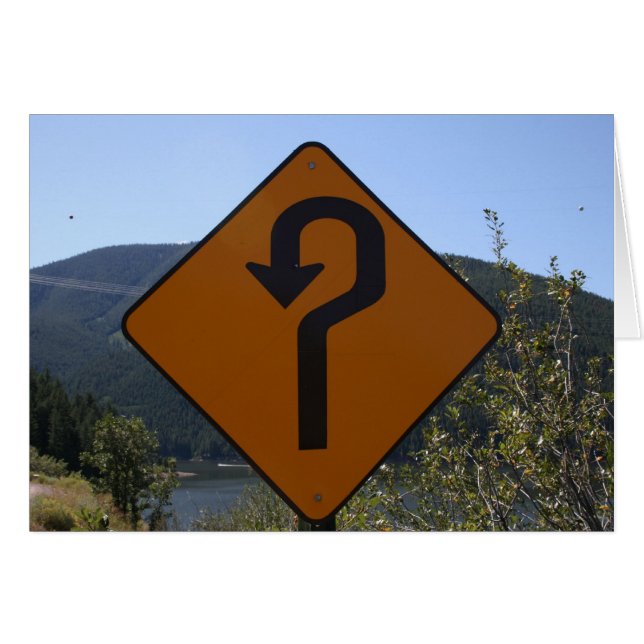 Vägen som resas mindre hälsningskort (Framsidan Horizontal)