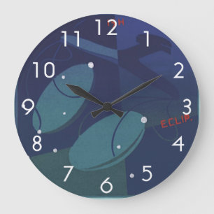 Vågen Stjärnbild Vintage Zodiak Astrologi Stor Klocka