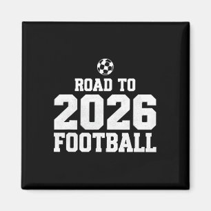 Vägen Till 2026 Fotboll Rolig Fotbollsfan Magnet