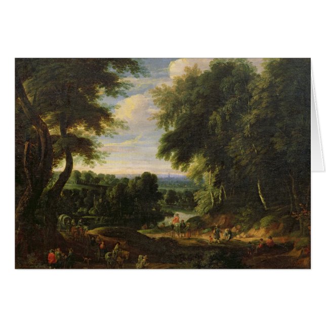 Vägen till Boitsfort från Auderghem Hälsningskort (Framsidan Horizontal)