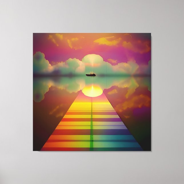 Vägen till det okända målet canvastryck (Framsida)