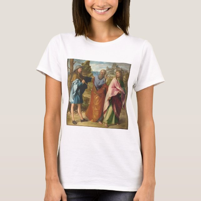 Vägen till emaus med Jesus T Shirt (Framsida)
