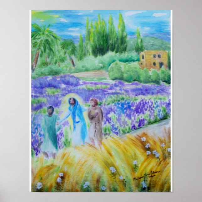 Vägen till Emmaus Acrylic Poster (Framsidan)