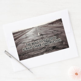 "Vägen till framgång" inspirationsoffert Rektangulärt Klistermärke