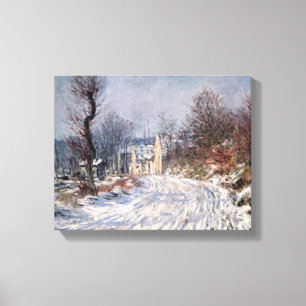 Vägen till Giverny, vinter, 1885 Canvastryck