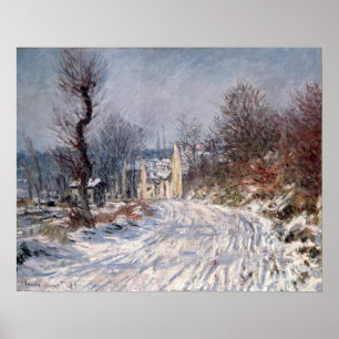 Vägen till Giverny, vinter, 1885 Poster