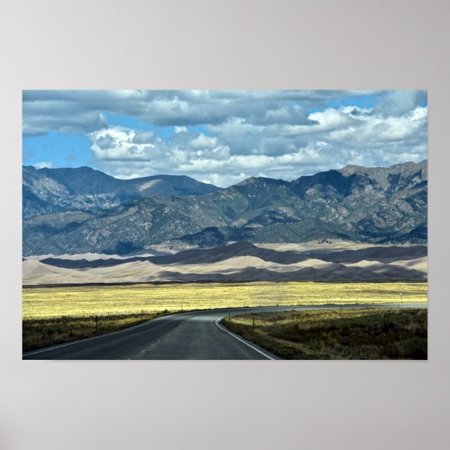 Vägen till Great Sand Dunes National Park, gör Poster (Framsidan)