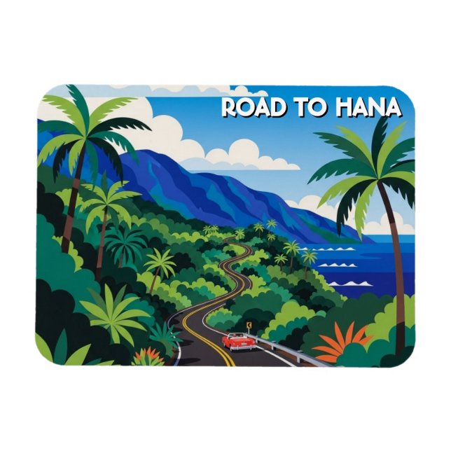 Vägen till Hana Maui Hawaii Resa Magnet (Horisontell)