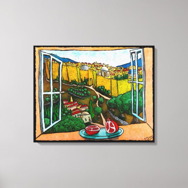 Vägen till Jaffa Grind från Jonathan Kis-Lev Canvastryck (Framsida)