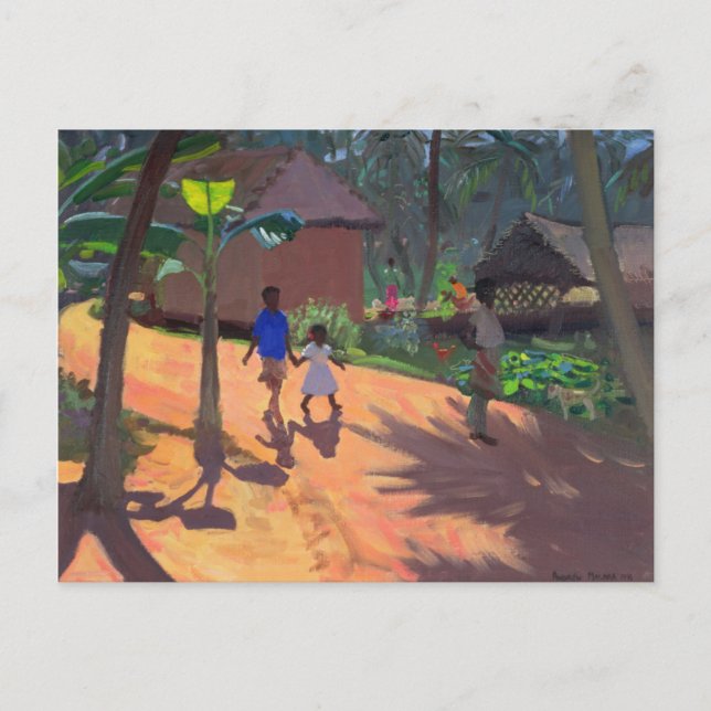 Vägen till Kovalum Beach Kerala 1996 Vykort (Framsida)