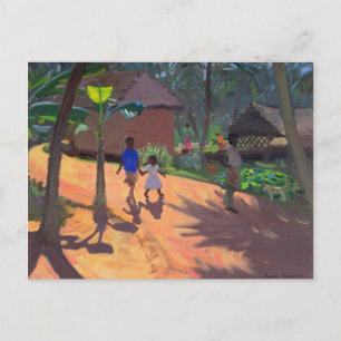 Vägen till Kovalum Beach Kerala 1996 Vykort