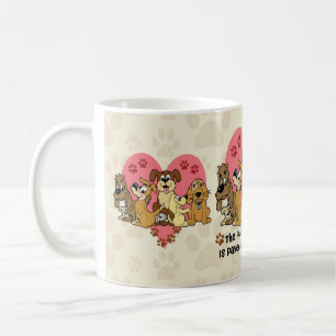 Vägen till min hjärtahundtass avtryck kaffemugg
