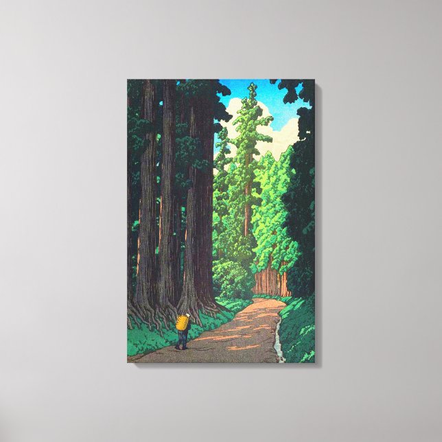 Vägen till Nikko av Kawase Hasui Japansk konst  Canvastryck (Framsida)
