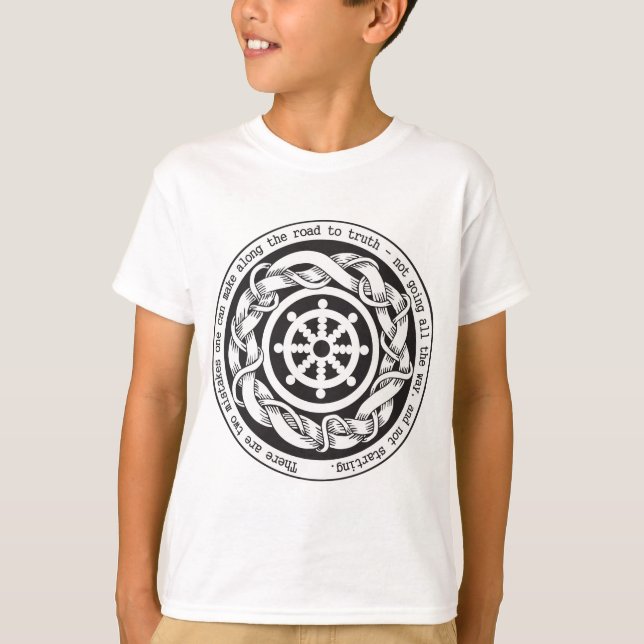 Vägen till sanning Dharma rullar Tee Shirt (Framsida)