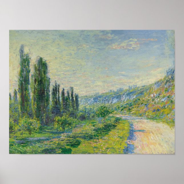 Vägen till Vétheuil (av Claude Monet) Poster (Framsidan)