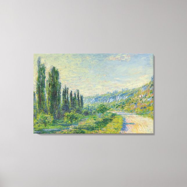 Vägen till Vétheuil (från Claude Monet) Canvastryck (Framsida)
