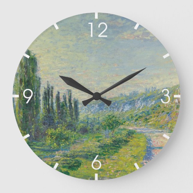 Vägen till Vétheuil (från Claude Monet) Stor Klocka (Framsida)