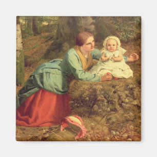 Vägen, var de bruna löven är spridda, 1862 ( magnet