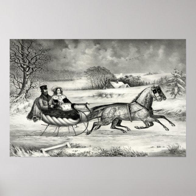 Vägen, vinter - 1853 poster (Framsidan)