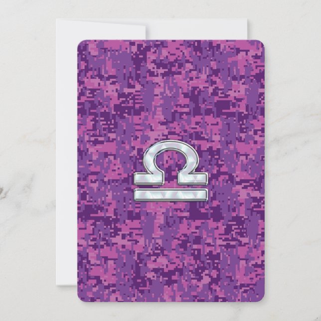 Vågen Zodiak Symbol på Fuchsia Digital Camo (Framsida)