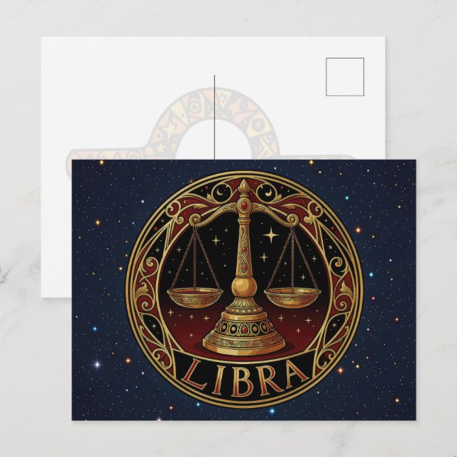 Vågen Zodiak-symbol Vykort (Fram/baksida)